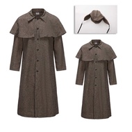 Halloween Sherlock Costume Character Children Adult Male Big Detective Sherlock Holmes Performance C
