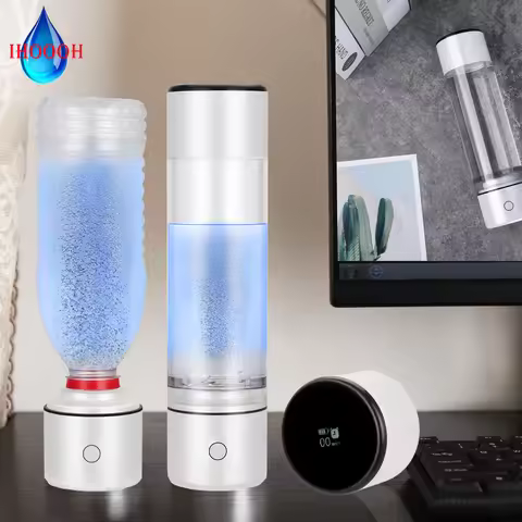IHOOOH Low Frequency Resonance 7.8HZ Rich Hydrogen Water Generator Bottle Alkaline Hydrogen Water An