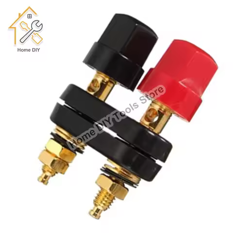 5pcs Banana plugs Couple Terminals Red Black Connector Amplifier Terminal Binding Post Banana Speake