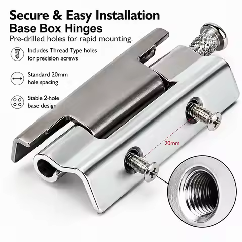 1/5/10PCS 201/304Stainless Steel Concealed Hinge Distribution Box Cabinet Door Lock Hinge New Export