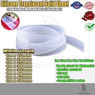 Silicone Transparent Solid Strip with 1mm to 4mm Thickness x 1m Width x 20mm to 50mm Length Various 