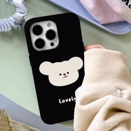 White Puppy Glossy Jelly Suitable iPhone Phone Case Applies iPhone 16 Pro Max/15/14 Pro Max/13 Pro M
