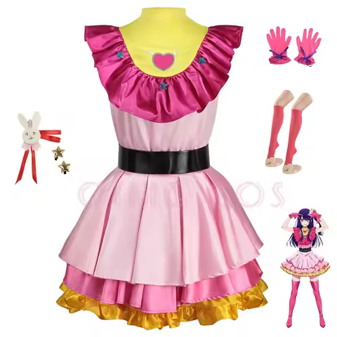 Hoshino Ai Cosplay Maid Attire Costume OSHI NO KO Carnival Uniform Anime Halloween Costumes for Adul