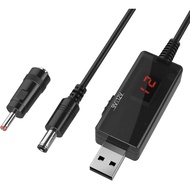 DROK USB to 9v, 5v to 12v Step Up, USB Cable DC 5V Boost to 9V 12V Voltage Converter 1A Step-up Volt
