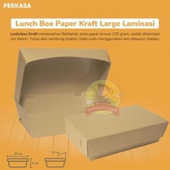 Large Kraft Paper Lunch Box Take Away Lunch Box/ (Contents 100)