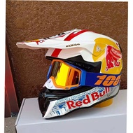 VOSS Full Face Motorcycle Helmet for Men Women Off-Road Mountain Bicycle Red Bull Summer Beach Car L