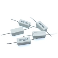 Cement Resistor 5W Horizontal 0.1 R/0.25/0.47/3/5RJ/6.8/10/47/100 Om Ceramics 5%