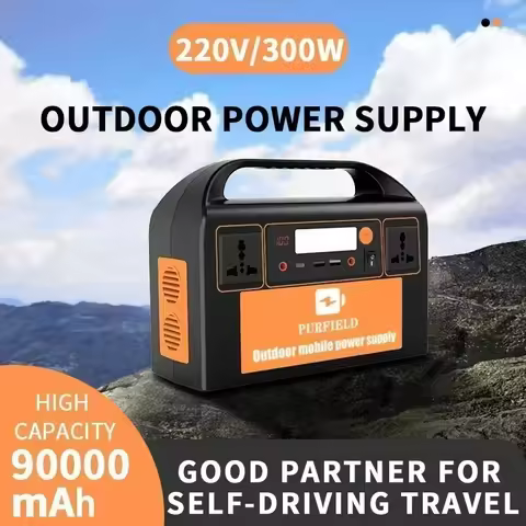 300W 90000mAh 110/220V Portable Power Station Supply Solar Generator Outdoor Camping Emergency Auxil