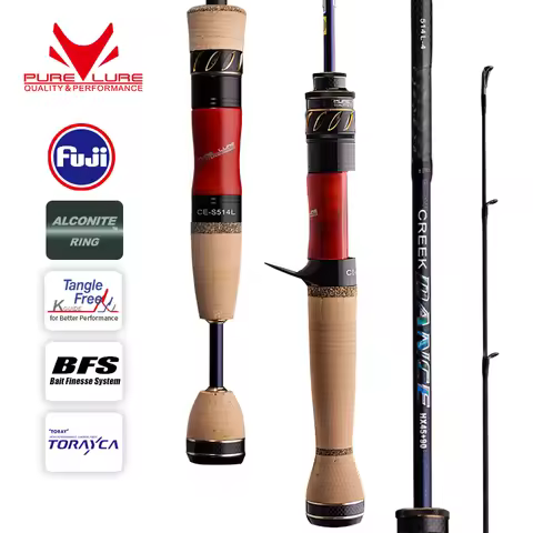 PURELURE Trout Rod BFS Fishing Casting Spinning Light Travel Rod Stream Ejection Rod Fuji Alconite R