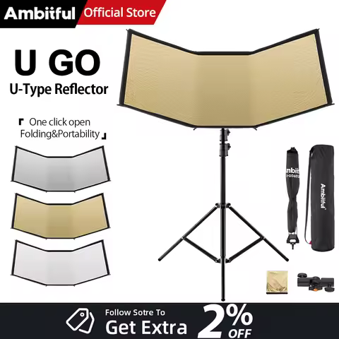AMBITFUL UGo 3in1 U-Type Reflector Kit 280cm KS-280 Air Cushion Light Stand U Shape Light Diffuser R