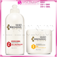 (PAKET) MAKARIZO Rebonding System STEP 1 500gr + STEP 2 500ml Obat Pelurus Keratin Rambut Smoothing