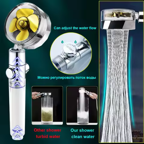 NEW Hand-held High Pressure Massage Shower Head Water Saving Spray Shower Head 360 Rotated Rainfall 