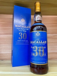 The Macallan 30 Year Old Sherry Oak Single Highland Malt Scotch Whisky 麥卡倫30年藍標