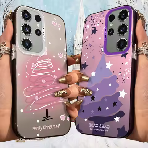 Purple Christmas Tree Case for Samsung Galaxy A36 A35 A34 A32 A30 A26 A25 A24 A23 A22 5G 4G A20 A16 