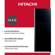 Hitachi ฮิตาชิ ตู้เย็น 2 ประตู 14.4 คิว 407 ลิตร Glass Door Stylish Line รุ่น R-VGX400PF