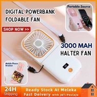 🧊Mini 3000mah Kipas Portable USB Mini Fan Upgrade Version Digital Display Neck Fan Destop Fan Outdoo