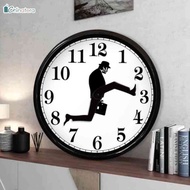 [Chinatera] British Comedy Inspired Ministry Of Silly Walk Wall Clock Comedian Home Decor Novelty Wall Watch Funny Walking Silent Mute Clock