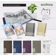 eComaz Dual hardcover Journal Notebook JSA5100/Buku Nota Jurnal Kulit Keras Dual eComaz JSA5100