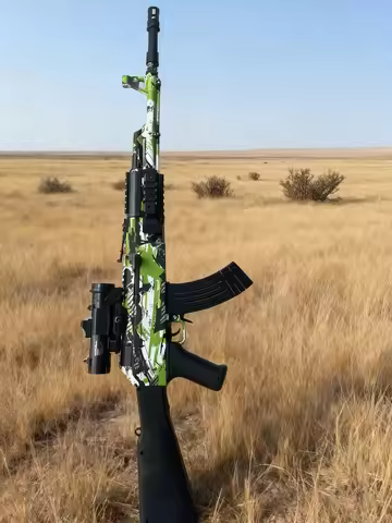 AK47 Gel Blasters Sniper Rifle - 32M Extreme Range, Full Auto Electric Gel Ball Blaster Gun for Adul