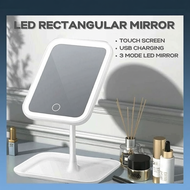 3 Modes Rechargeable LED Desk Mirror Dressing Table Mirror Beauty Makeup Mirror Fill Light Adjustabl