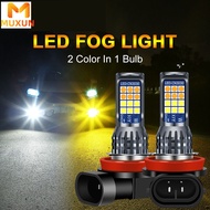 【2Pcs】 24Led Lampu Kabut Led Mobil Warna Ganda H9 Bohlam Led H8 H11 H16(JP) Lampu Kabut Mobil Super 