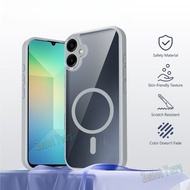 Caing for Samsung Galaxy A07 A06 5G 4G Matte Transparent Magnetic Shockproof Phone Case
