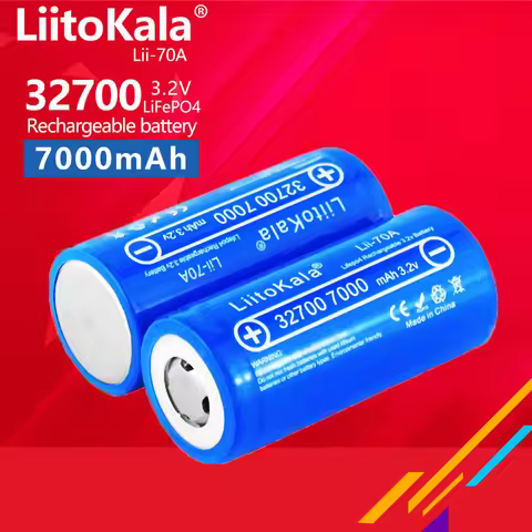 1-12pcs LiitoKala Lii-70A 3.2v 32700 7000mAh lifepo4 rechargeable battery cell 5C discharge battery 