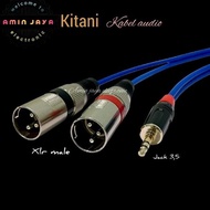 DB222 } } 3.5 mm to dual xlr male audio cable KITANI cable 1 to 5 meters