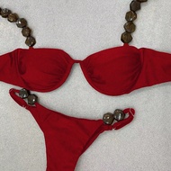 ชุดว่ายน้ำบิกินี่ของผู้หญิงสีเรียบรูปแบบเซ็กซี่ของ Polovedo Official