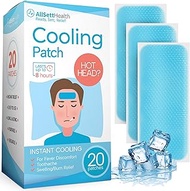 20 Pack - Cooling Patches for Fever, Natural Headache and Migraine Relief, Soft Gel Sheets, Fever Pa