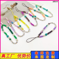 phone charm strap phone charm Color Soft Pottery Mobile Phone Chain Simple Rainbow Beaded Mobile Pho