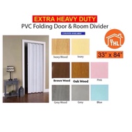 EXTRA Tebal PVC Folding Door 33" x 84" / Room Divider / Pintu Tandas # Pintu Lipat Tebal #