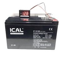Ical Battery 12V 12AH + Digital Volt Meter