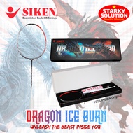 SIKEN DRAGON ICE BURN 4U G5 Badminton Racket Original - Black/White/Red