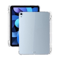 For iPad Air 5 2022 10.9 inch Shockproof Soft Case TPU Case Clear Back Cover+Pencil Holder