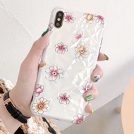 手機殼IPhone6(s)/7/8(P)/XR/X(S)/MAX : 鑽石紋文藝小碎花