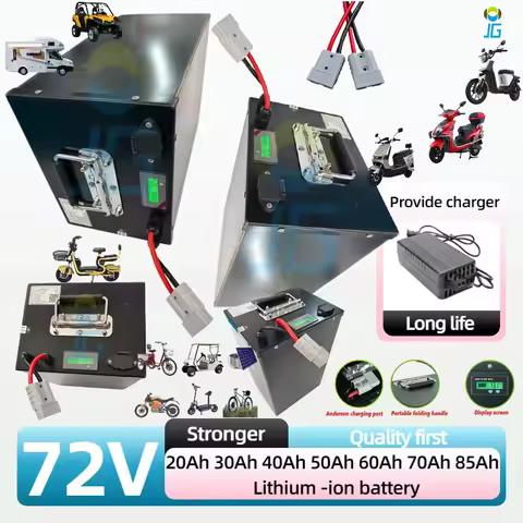 JG 72V Lithium-Ion Battery with BMS 20AH-70AH Rechargeable High Quality for Motorcycle Electric Car