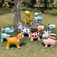 ZN 4D Cartoon Foil Balloons Elephant Stand Walking Balloon With Wheel For Kids Birthday Party Decora