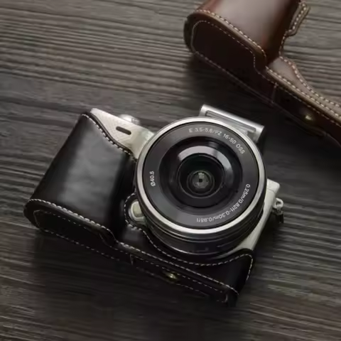 For Sony Nex5R Camera Case NEX-5t 5R 5T Leather Base Nex5/5C Protective Case Half Leather Cover Dust