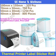 ★ THERMAL PRINTER LABEL SELF ADHESIVE STICKER ROLL | FRAGILE STICKERS | SHIPPING | PRODUCT | ADDRESS