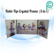 PhotoPro 5x7 & 10x7 Table Top Crystal Frame (3 in 1) |