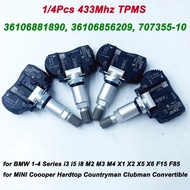 Car 433Mhz TPMS Tire Pressure Sensor 36106881890 36106856209 707355-10 6855539 For BMW X5 F15 F85 X1