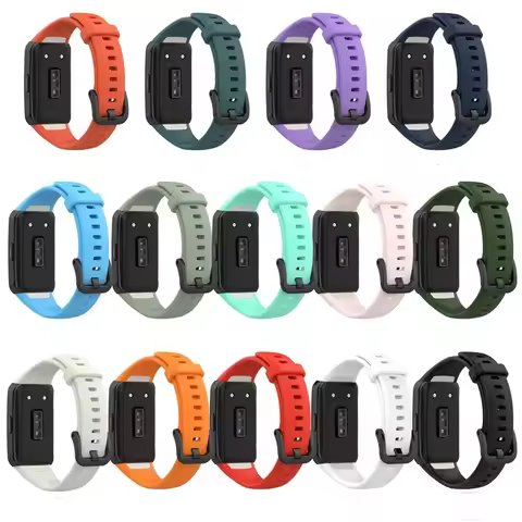 Silicone Strap For Huawei Band 6 Honor Band 6 Smart watch Original Replacement Bracelet For Huawei B