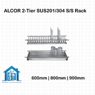 ⟬aga.alumglass⟭ ALCOR 2-Tier SUS201/SUS304 Stainless Steel Rack
