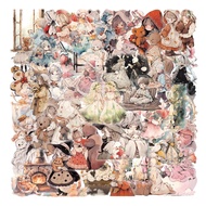Watercolor Fairy Tales Stickers 250pcs Retro Transparent Y2K Downtown Aesthetics DIY Decoration Chri