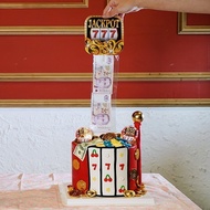 6inch Jackpot Casino Red Money Pulling Cake