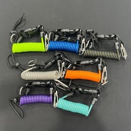 Aquaverse Coil Lanyard with Stainless Steel Clip Camera Lanyard Spring Lanyard for Scuba Diving