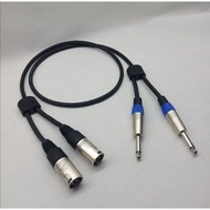 Canare Audio Cable 5Mtr Plus 2Jack Canon XLR Male To 2Akai 6.5mm Male