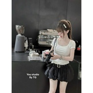 Women's Basic Plain U-Neck T-Shirt