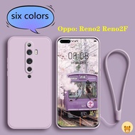 casing Oppo Reno 2 Case Reno 2F 2Z Case casing Free Lanyard + Fashionable Simple TPU Silicone Phone Case Soft Shell